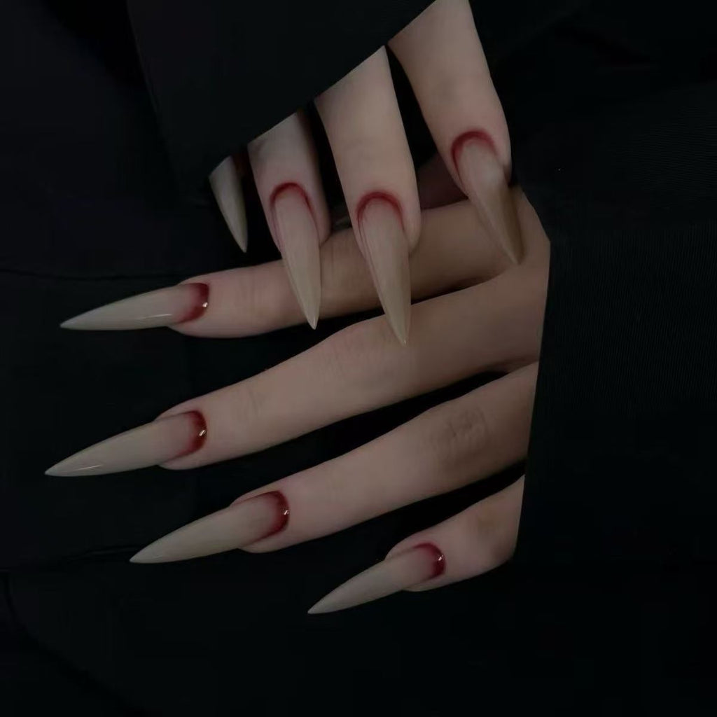 Bloody Mary Long White Nails