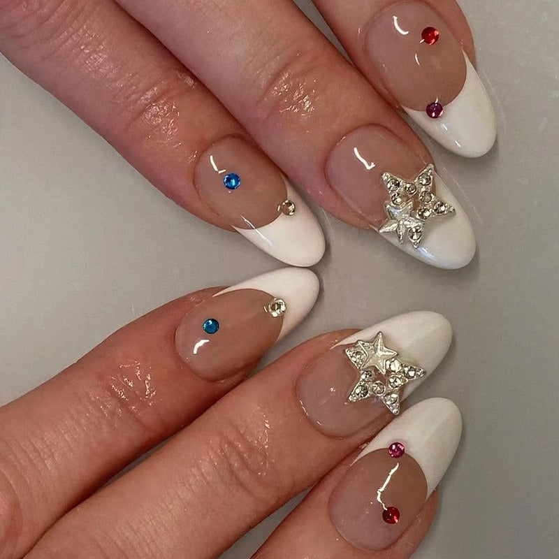 Gemstone French Nails